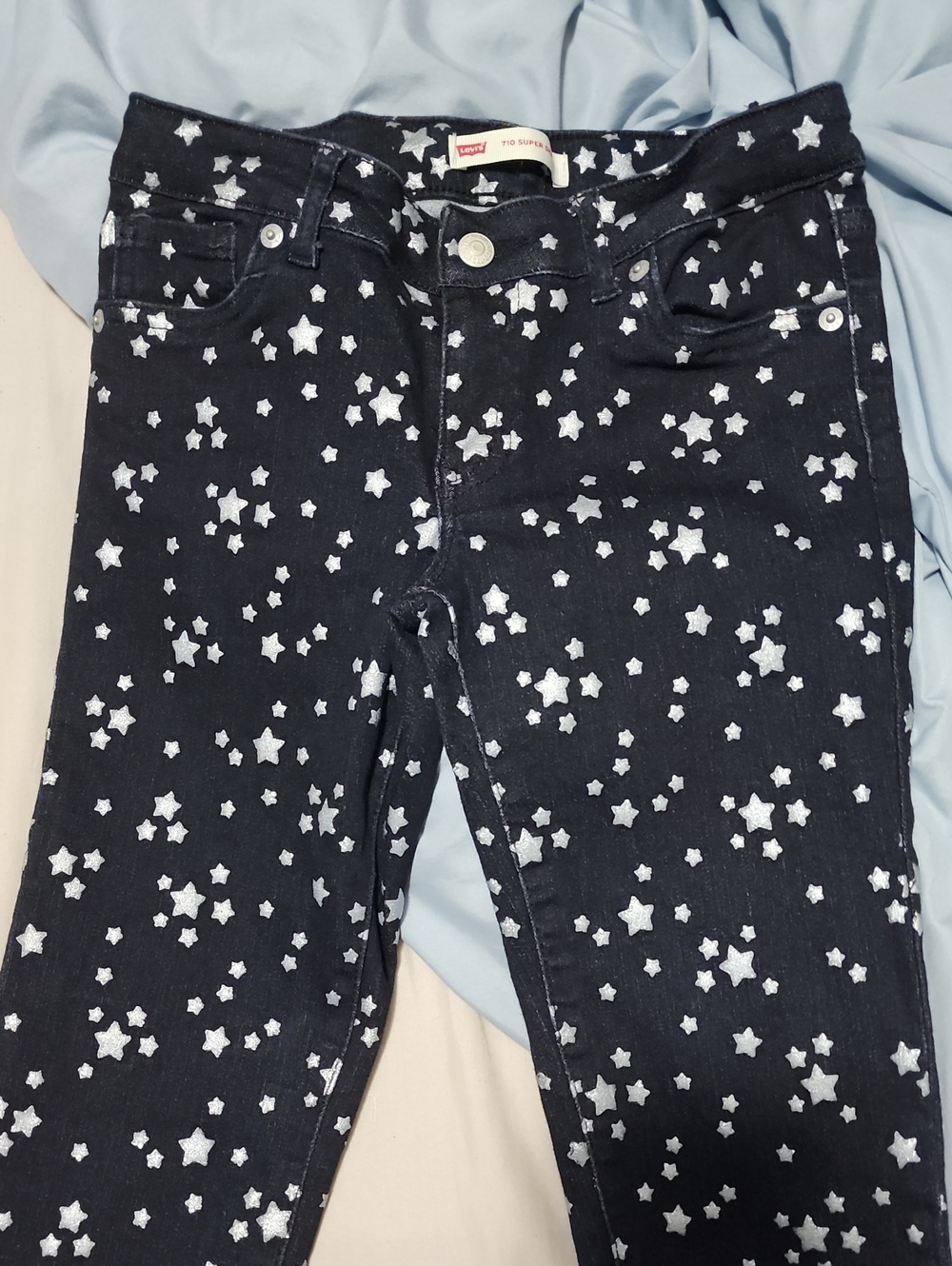 Levi's Black Jeans with White Star Print for Kids
